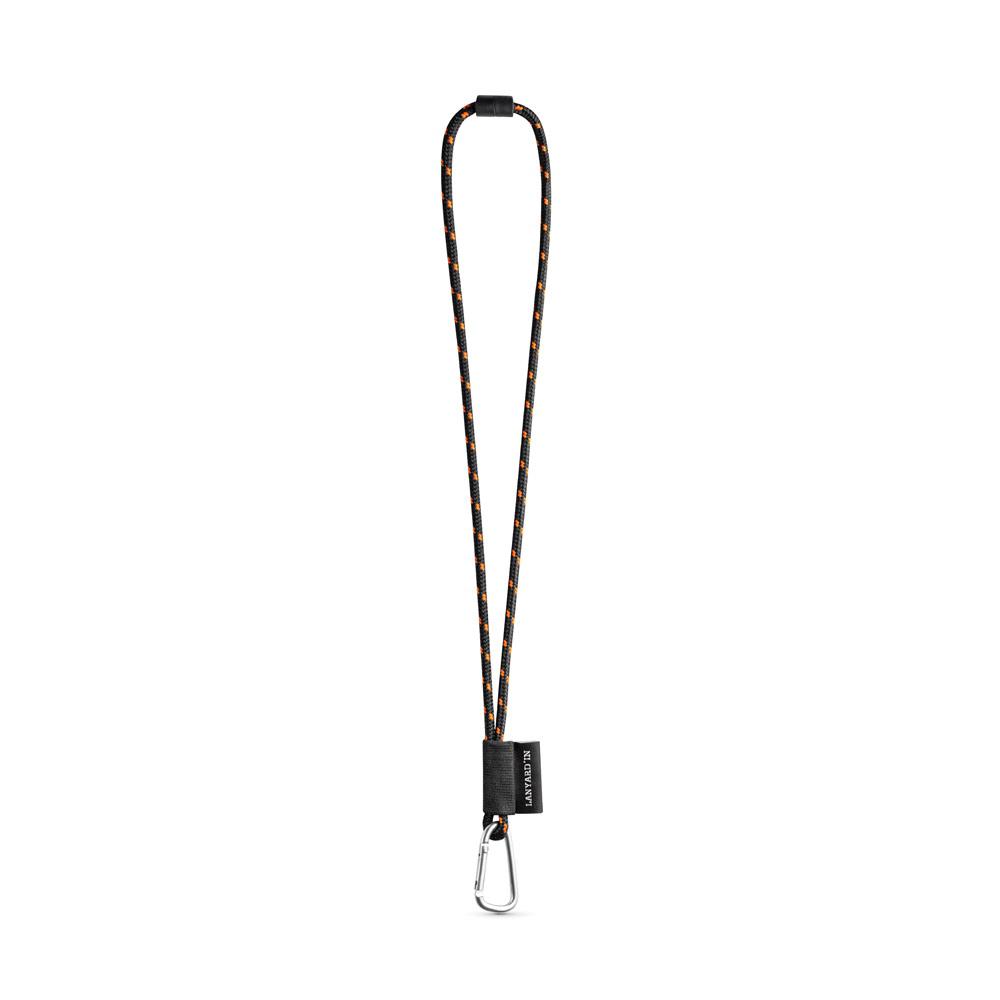 Lanyard Nautic Long Set. Modele standard 356 - Negru/Portocaliu