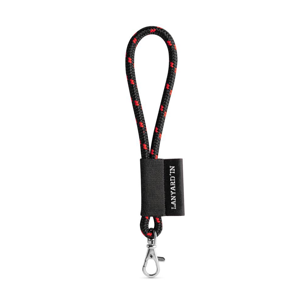 Lanyard Nautic Short Set. Modele standard 354 - Negru/Roșu