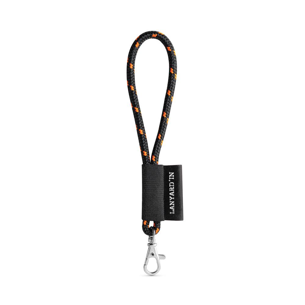 Lanyard Nautic Short Set. Modele standard 356 - Negru/Portocaliu