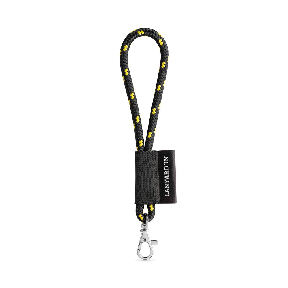 Lanyard Nautic Short Set. Modele standard 357 - Negru/Galben