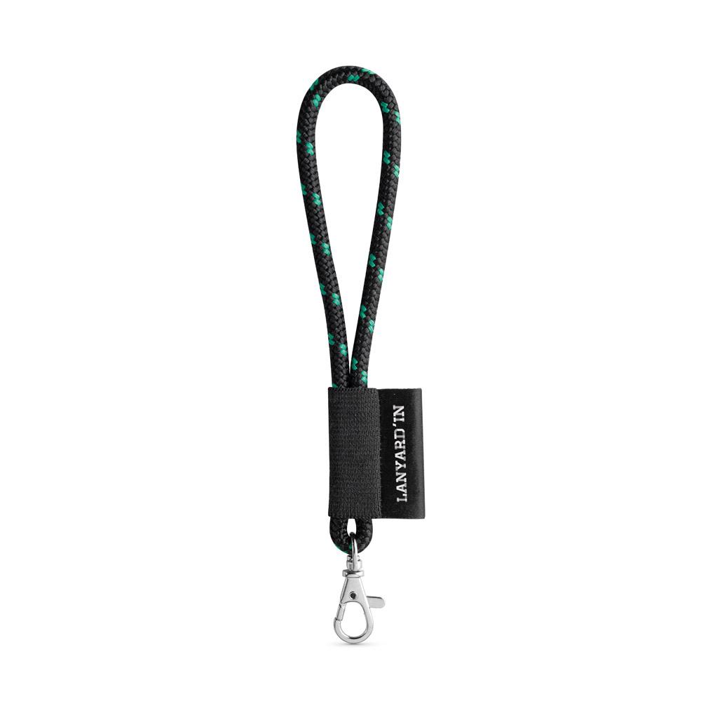 Lanyard Nautic Short Set. Modele standard 358 - Negru/Verde