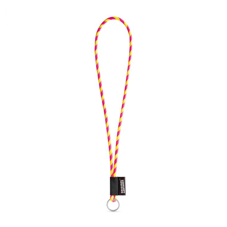 Lanyard Tube Long Set I. Modele standard 360 - Galben hexacrom/Roz hexacrom