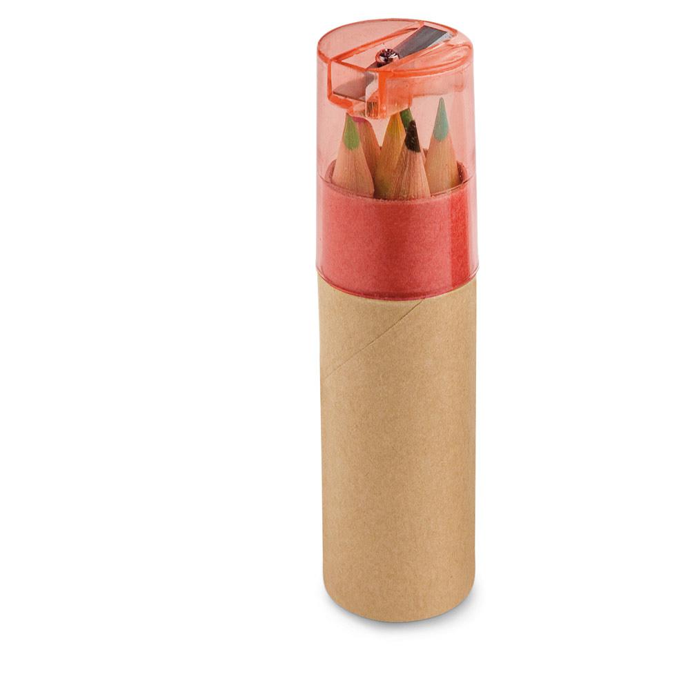 ROLS. Cutie cu 6 creioane colorate Roșu