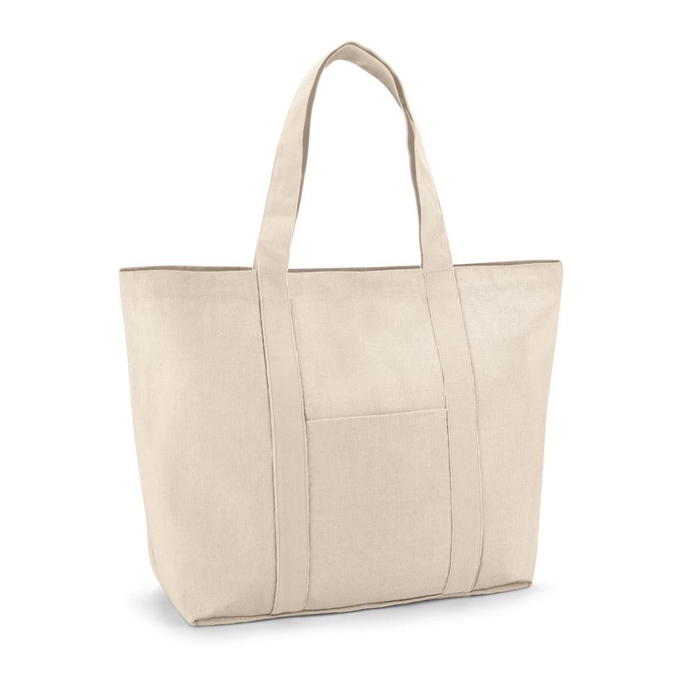 VILLE. Sacoșă din pânză 100% bumbac Natural deschis