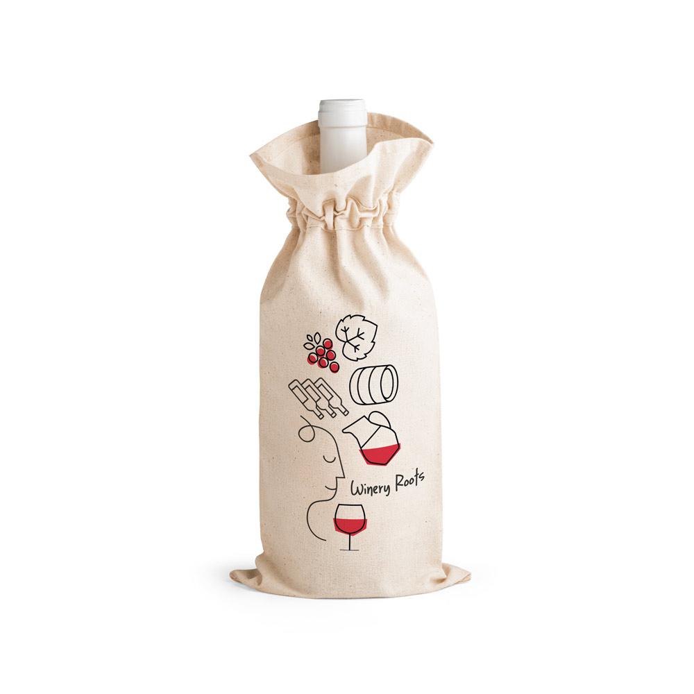 JEROME. Sacoșă din bumbac 100% pentru sticlă Natural