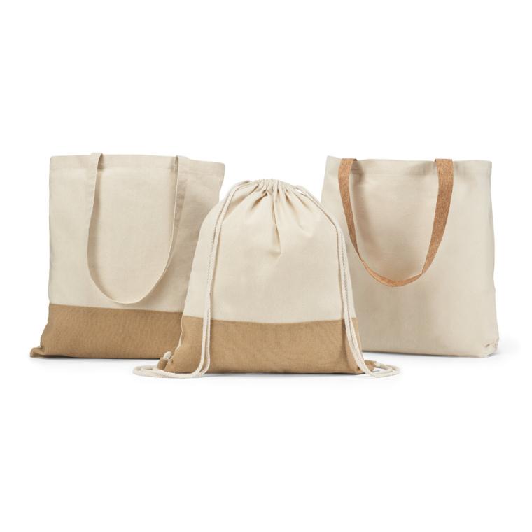 SABLON. Rucsac cu șnur 100% bumbac Natural