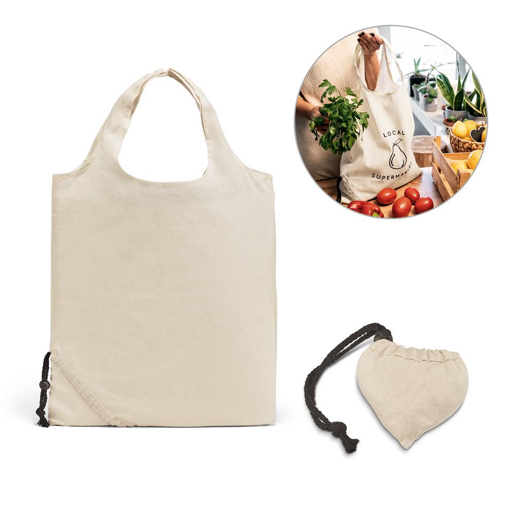 ORLEANS. Sacoșă pliabilă din bumbac 100% Natural deschis