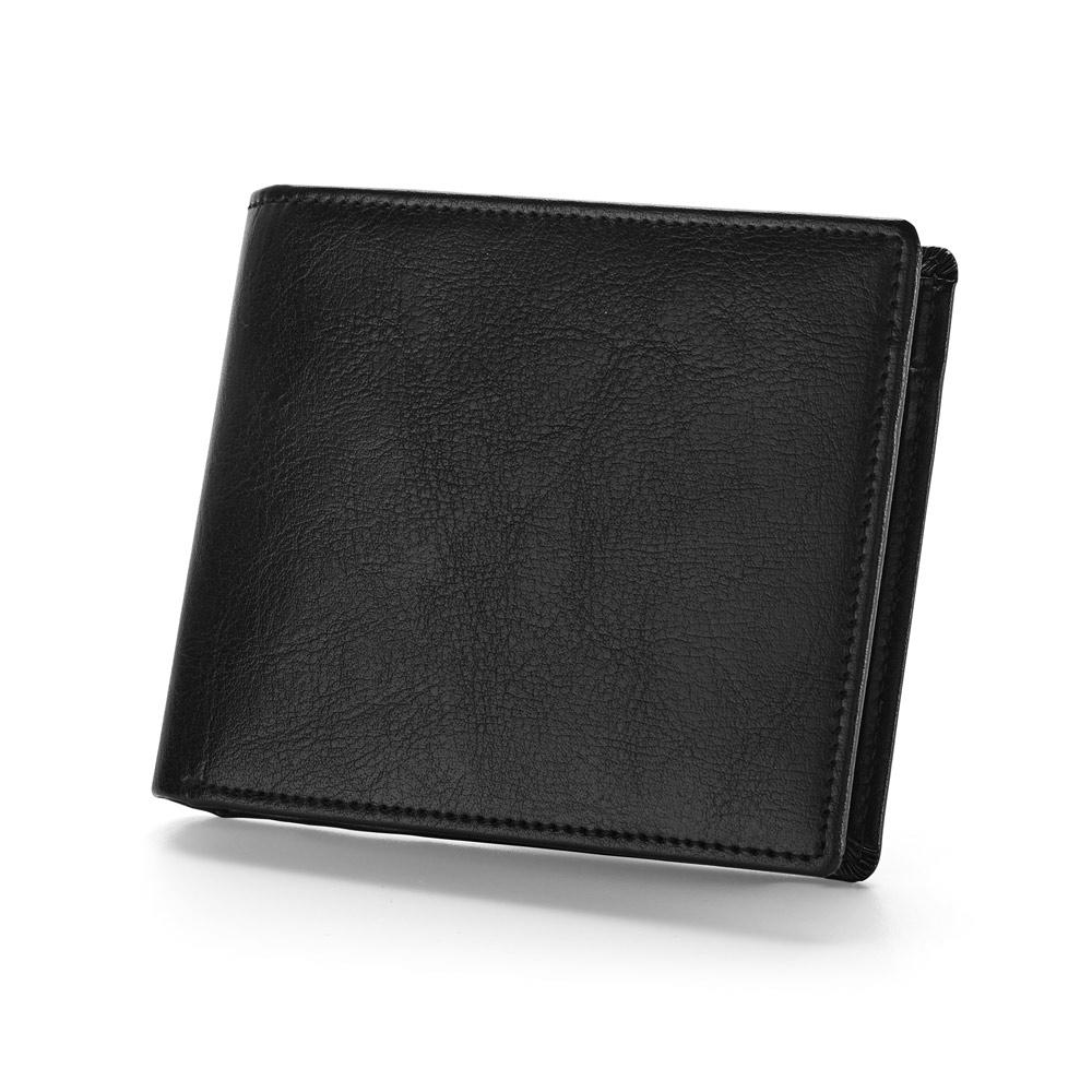 AFFLECK. Portofel din piele cu blocare RFID Negru