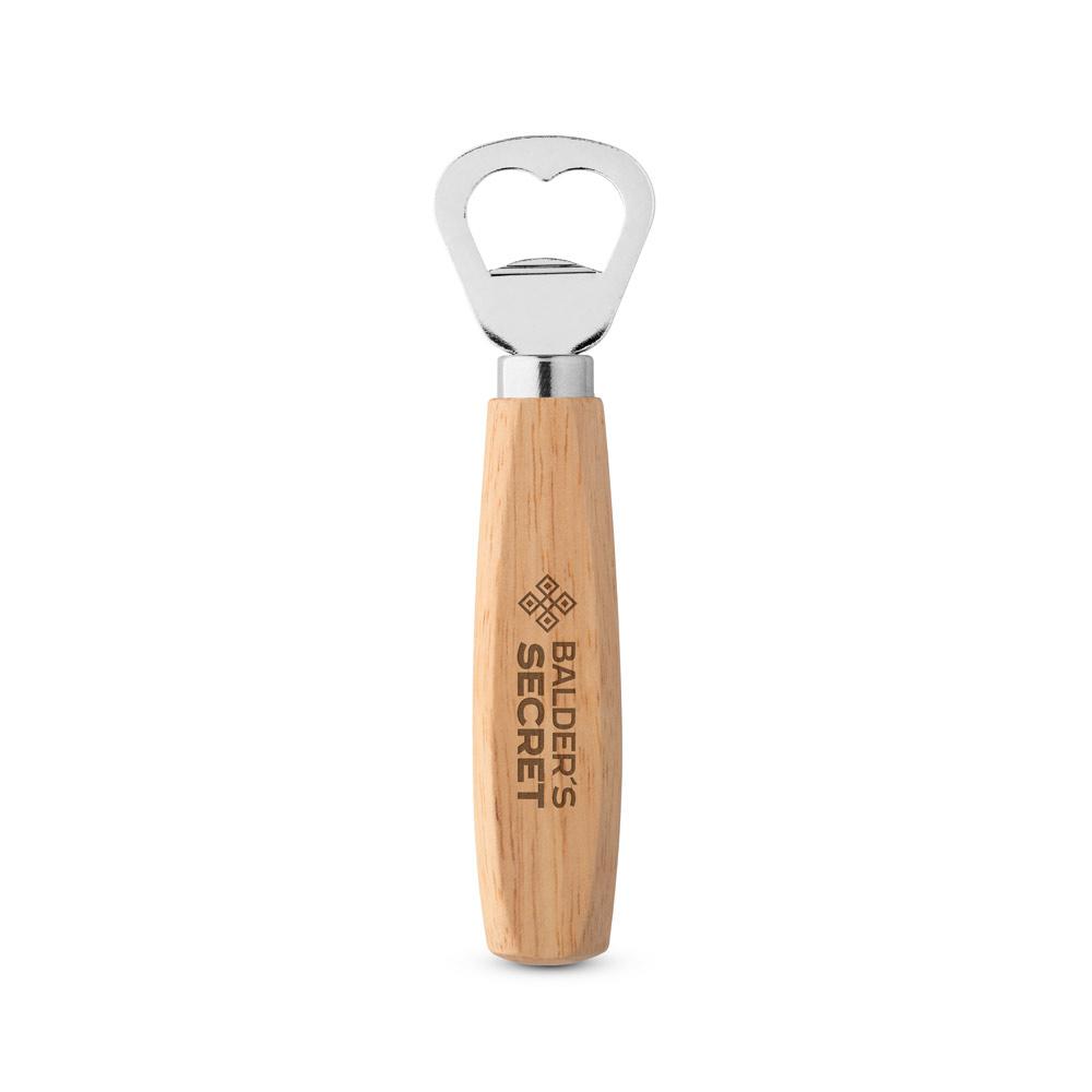 HOLZ. Desfăcător de sticle din metal și lemn Natural deschis