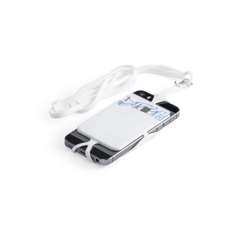NICOLAUS. Suport pentru card cu suport pentru smartphone Alb
