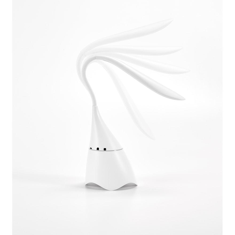 GRAHAME. Lampa de birou cu boxa Alb