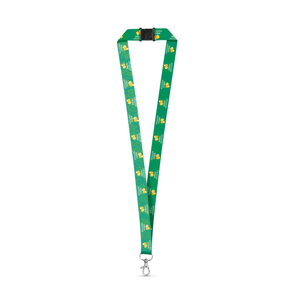 DOVER. Lanyard de sublimare RPET Alb