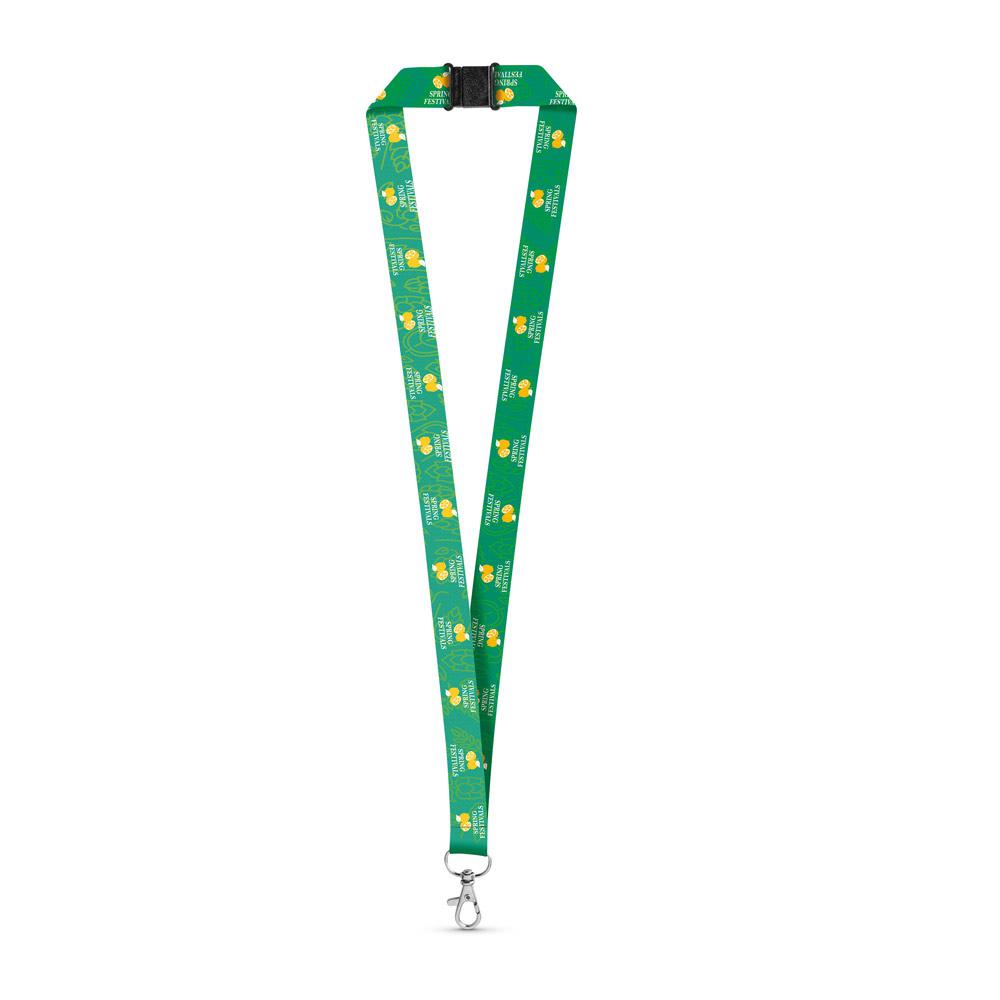 DOVER. Lanyard de sublimare RPET Alb