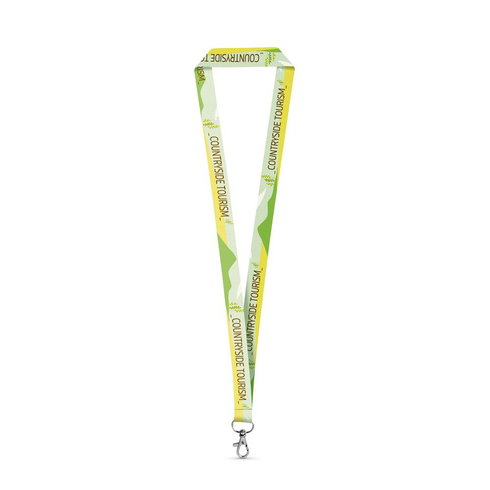 WINDSOR. Lanyard de sublimare RPET Alb