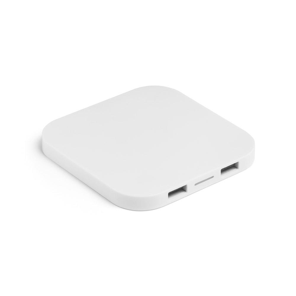 CAROLINE. Încărcător wireless și hub USB Alb