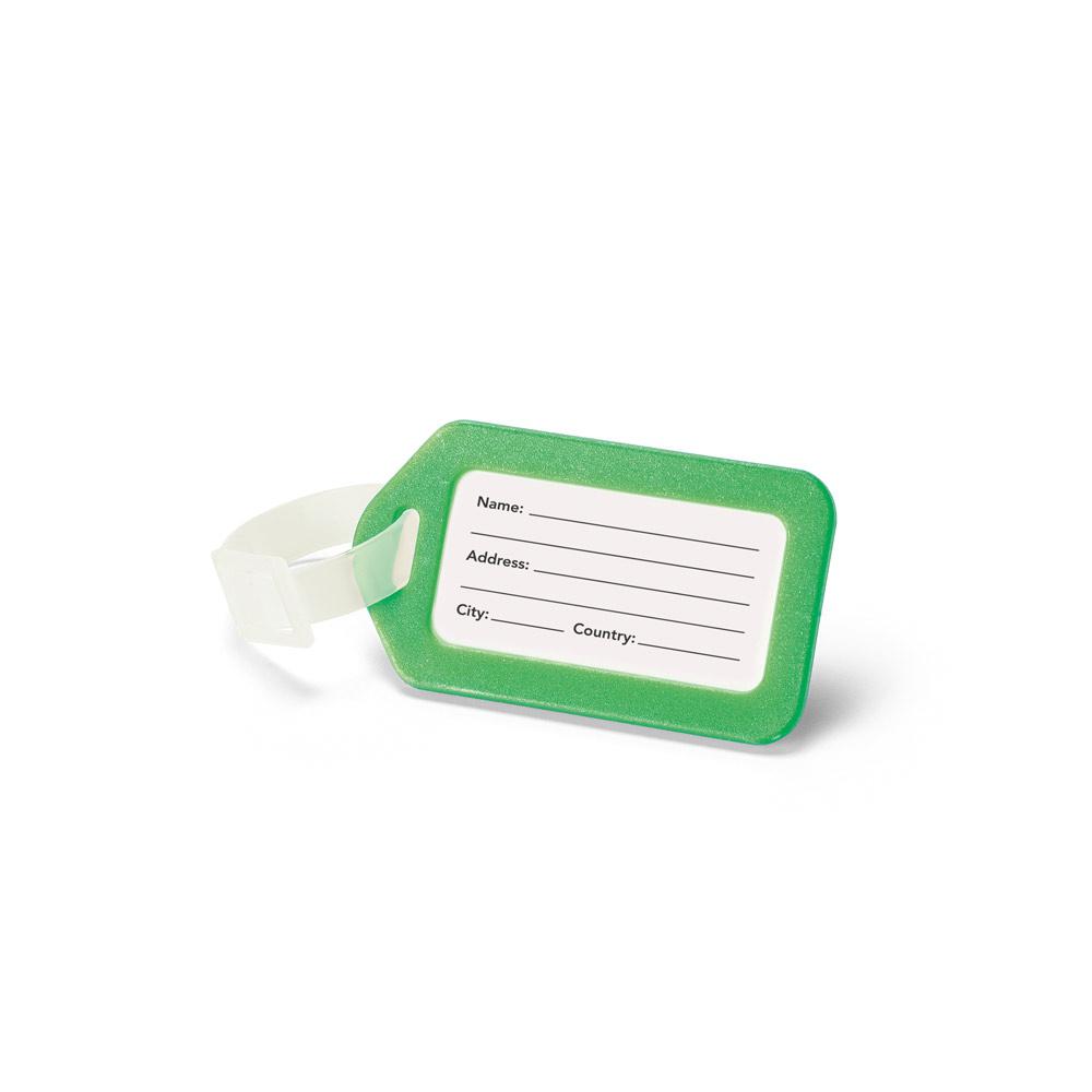FINDO. Etichetă de identificare a bagajelor Verde