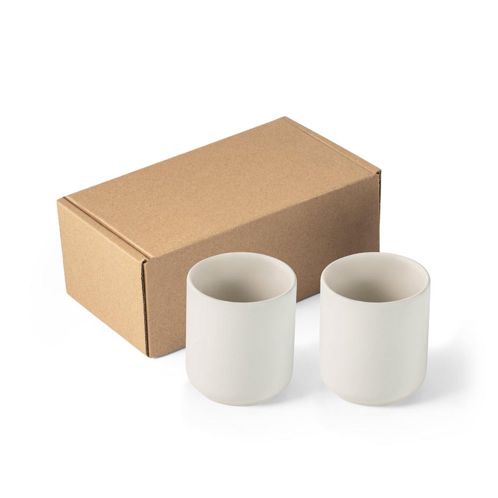 OWENS. Set de pahare din ceramică Alb pastelat