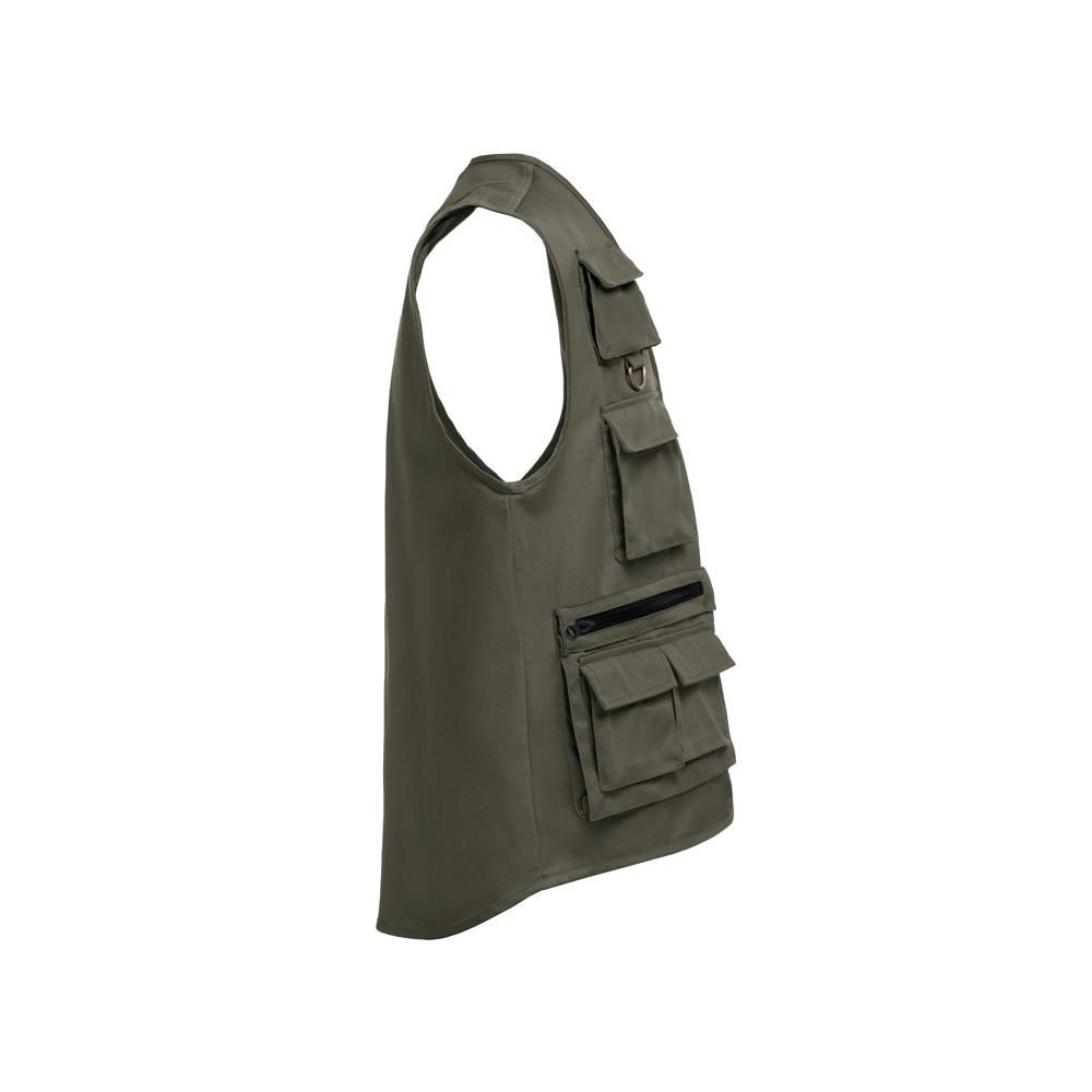 THC PIXEL 3XL. Vestă cu buzunare multiple Verde armată 3XL