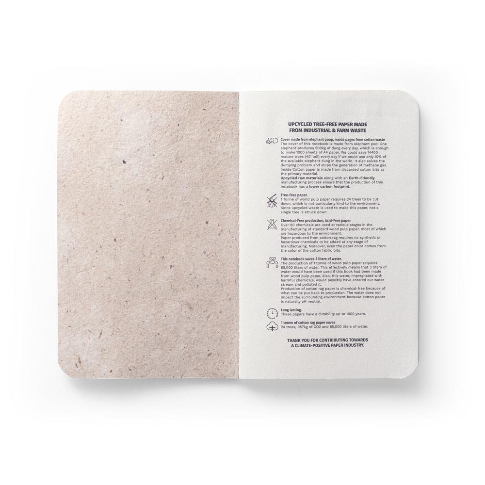 ORGANIC SOFT. A6 Notepad Natural deschis