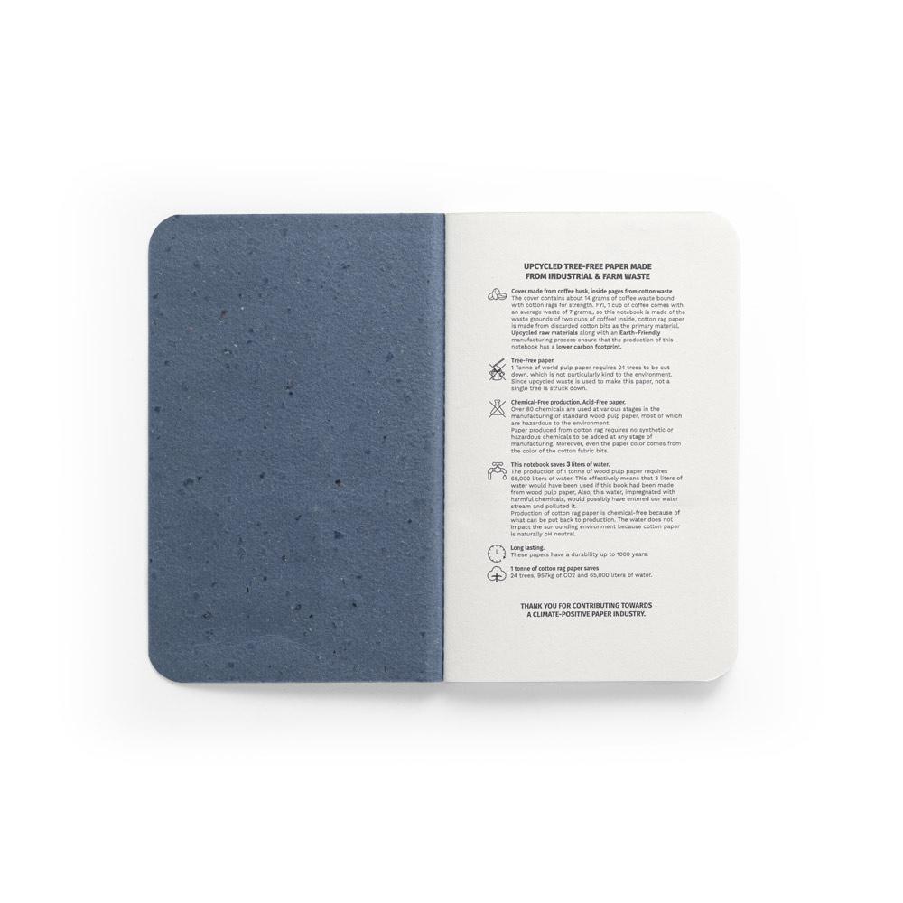 COFFEEPAD SOFT. A6 Notepad Albastru