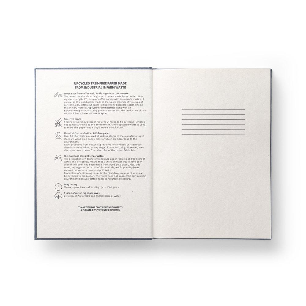 COFFEEPAD RIGID. A5 Notepad Albastru