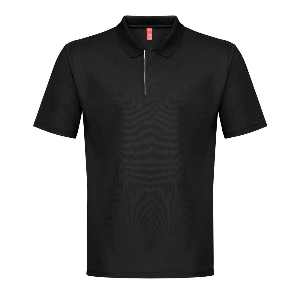 THC DYNAMIC. Tricou polo tehnic bărbătesc Negru 3XL