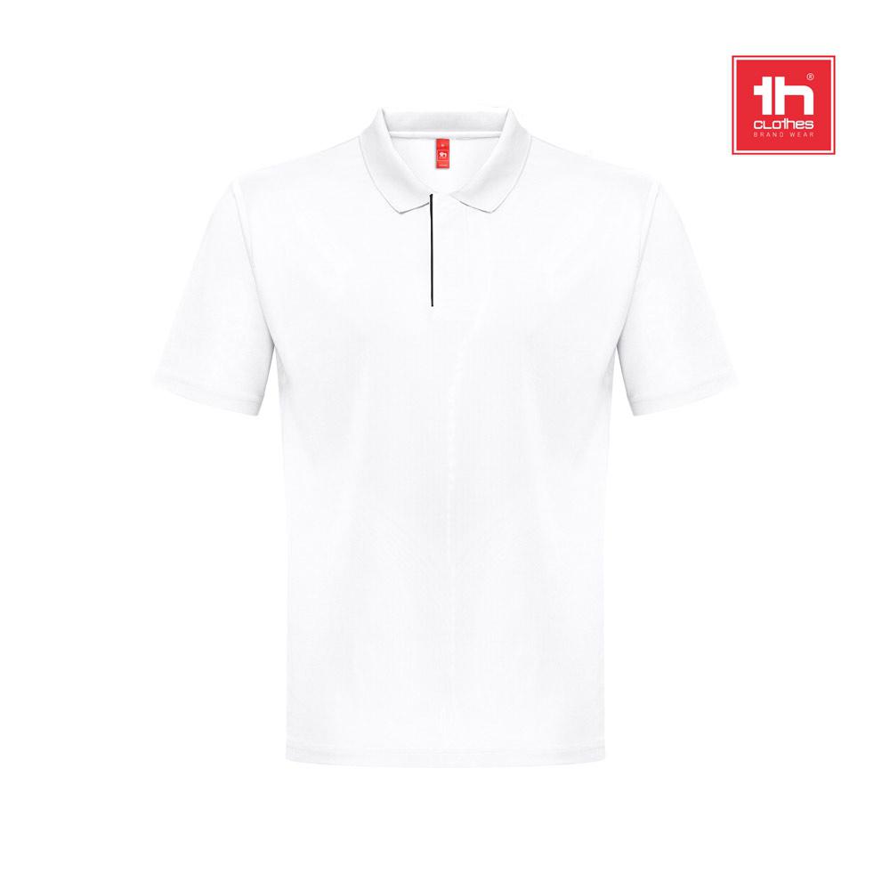 THC DYNAMIC WH. Tricou polo tehnic bărbătesc Alb S