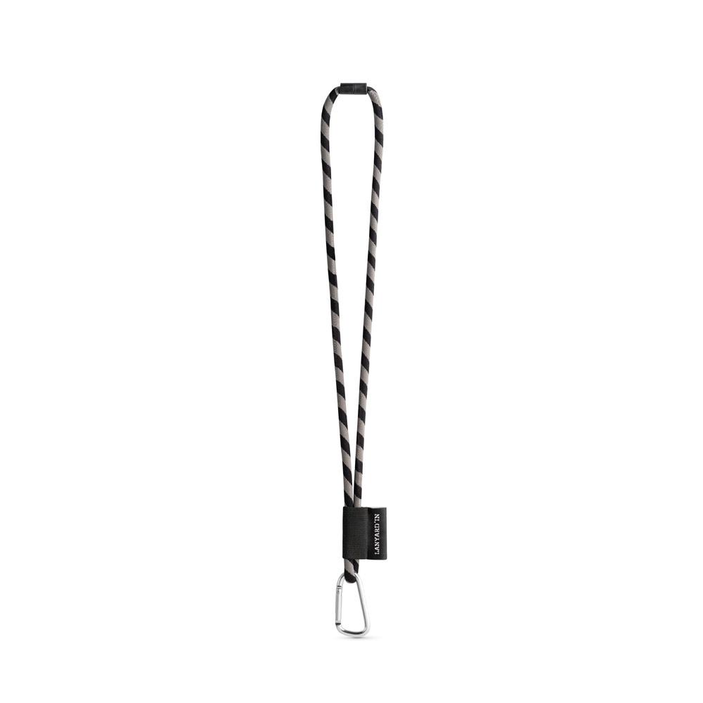 Lanyard tubular Long Set II. Modele standard 351 - Negru/Gri