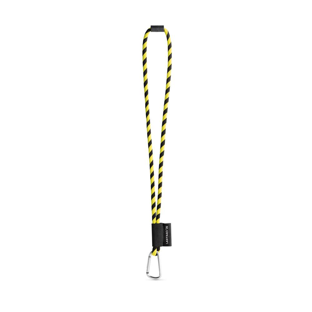 Lanyard tubular Long Set II. Modele standard 363 - Galben hexacrom/Negru