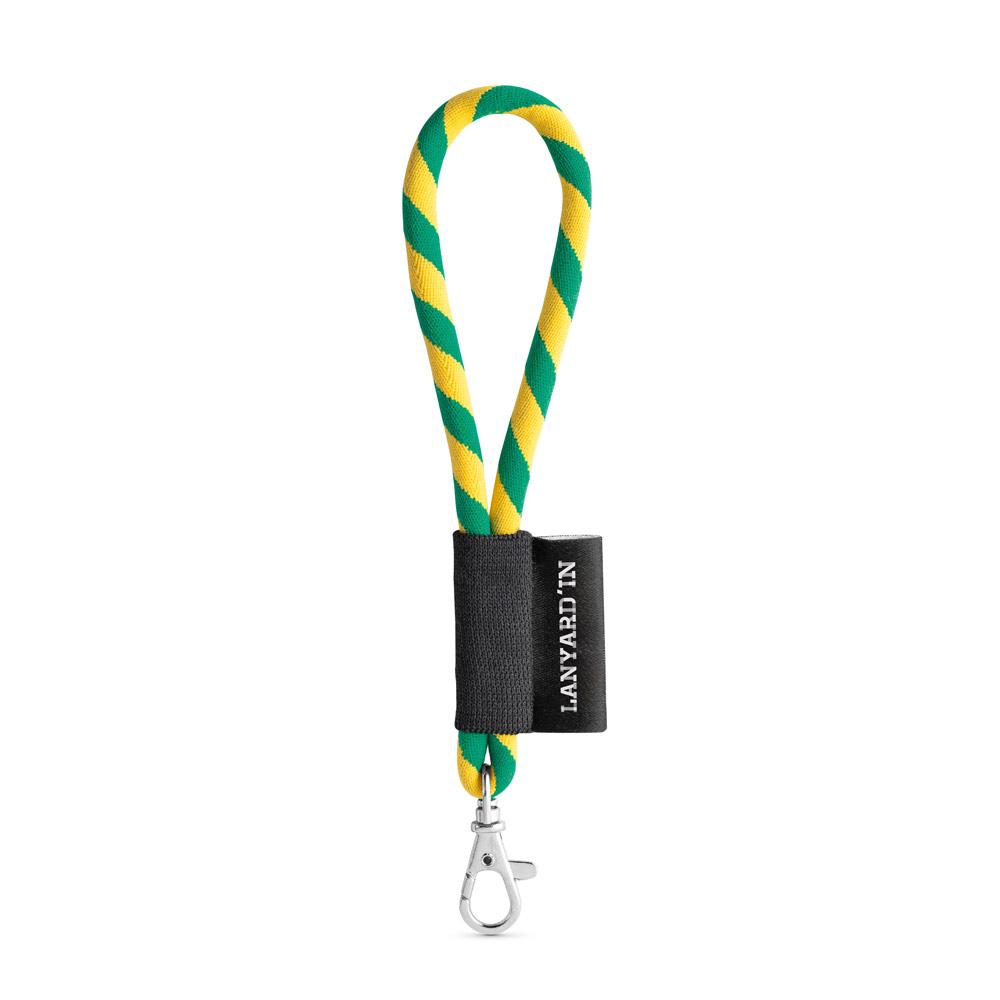 Lanyard tubular Short Set. Modele standard 371 - Galben/Verde