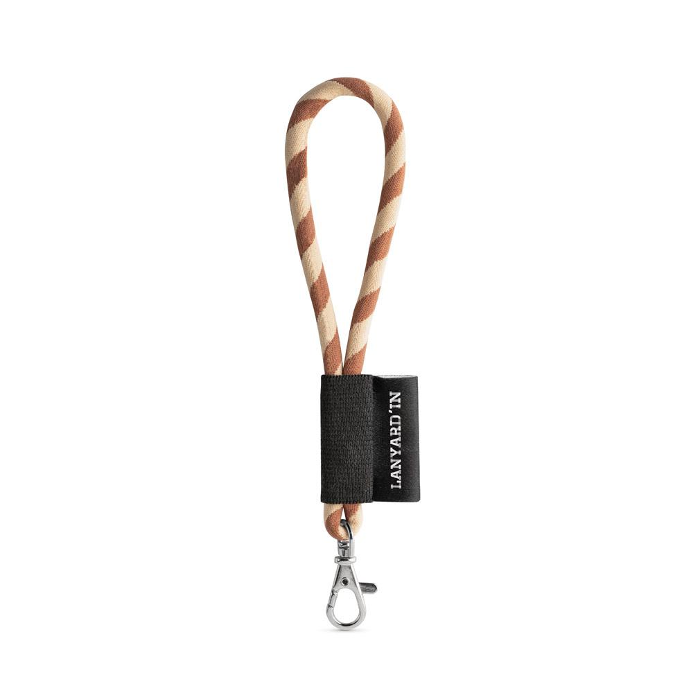 Lanyard tubular Short Set. Modele standard 373 - Maro/Bej