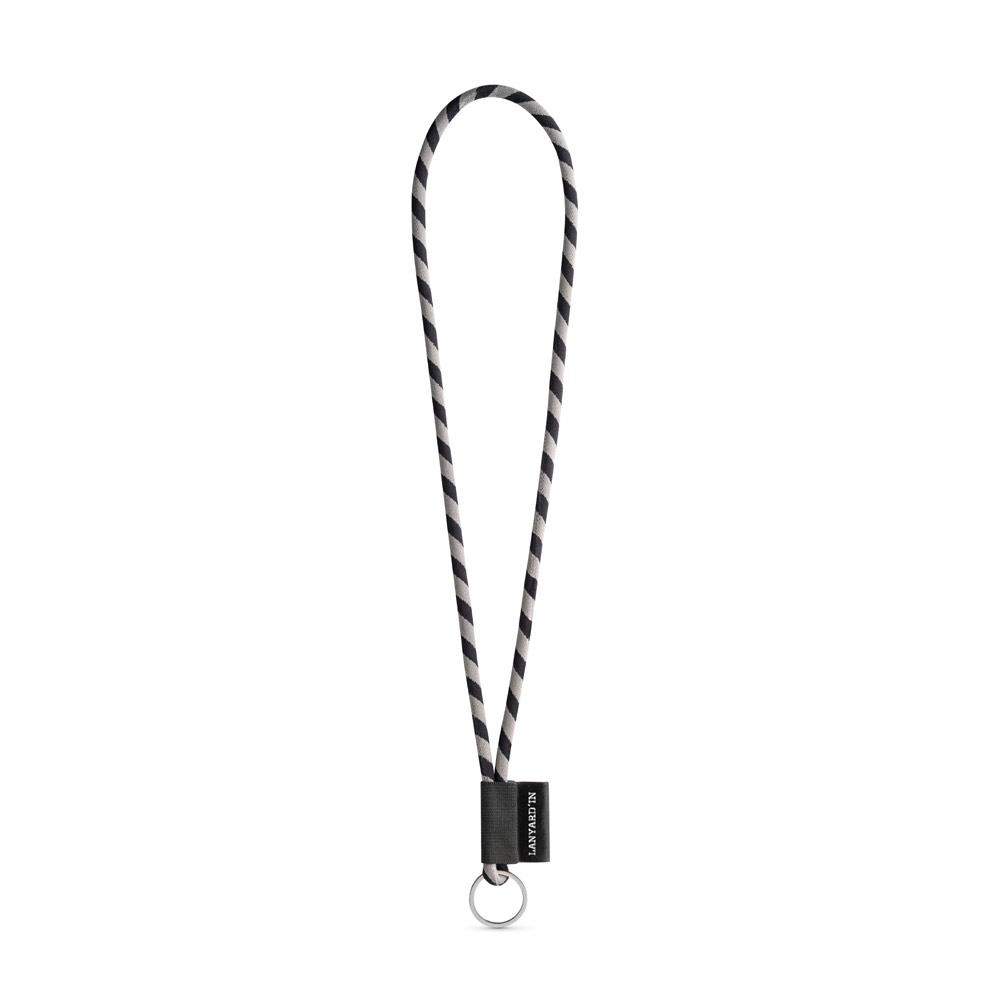 Lanyard tubular Long Set I. Modele standard 351 - Negru/Gri