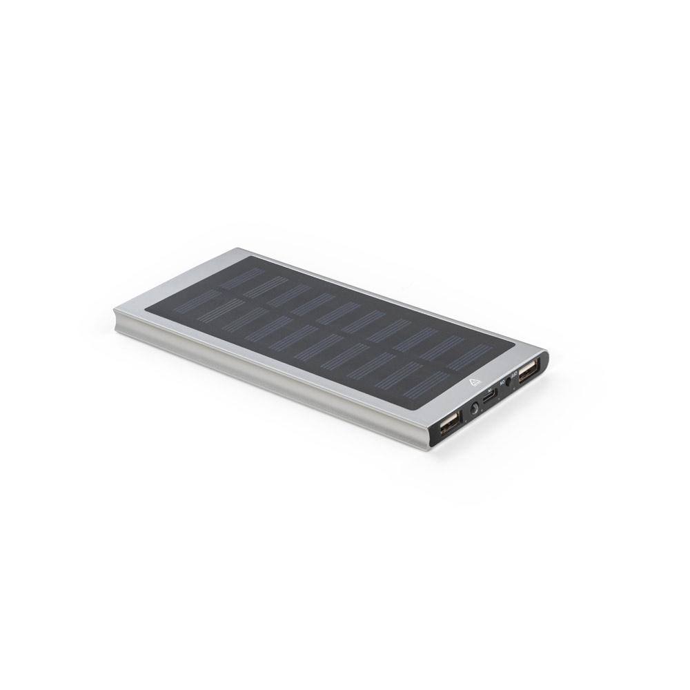 CLERK. Baterie portabilă din 100% aluminiu reciclat 8.000 mAh Argintiu satinat