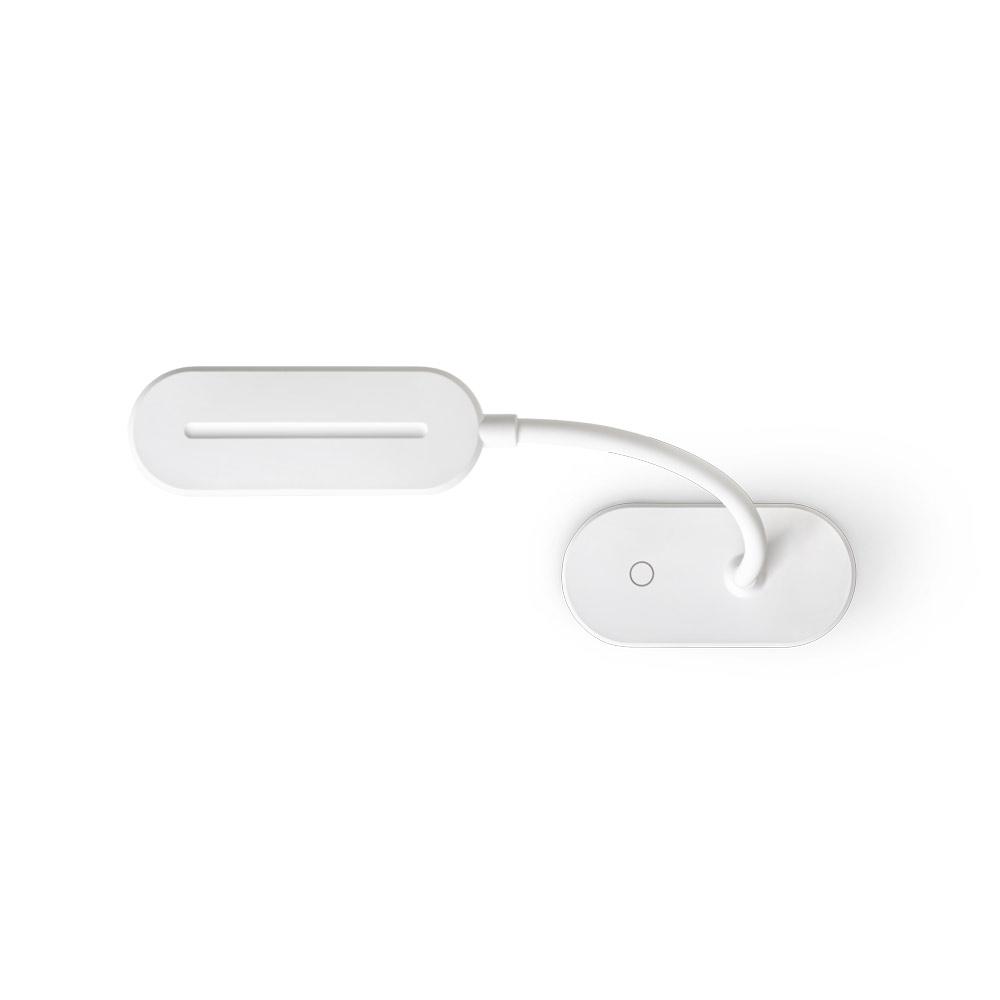 NESBIT II. Lampă de masă portabilă din ABS (65% rABS) Alb