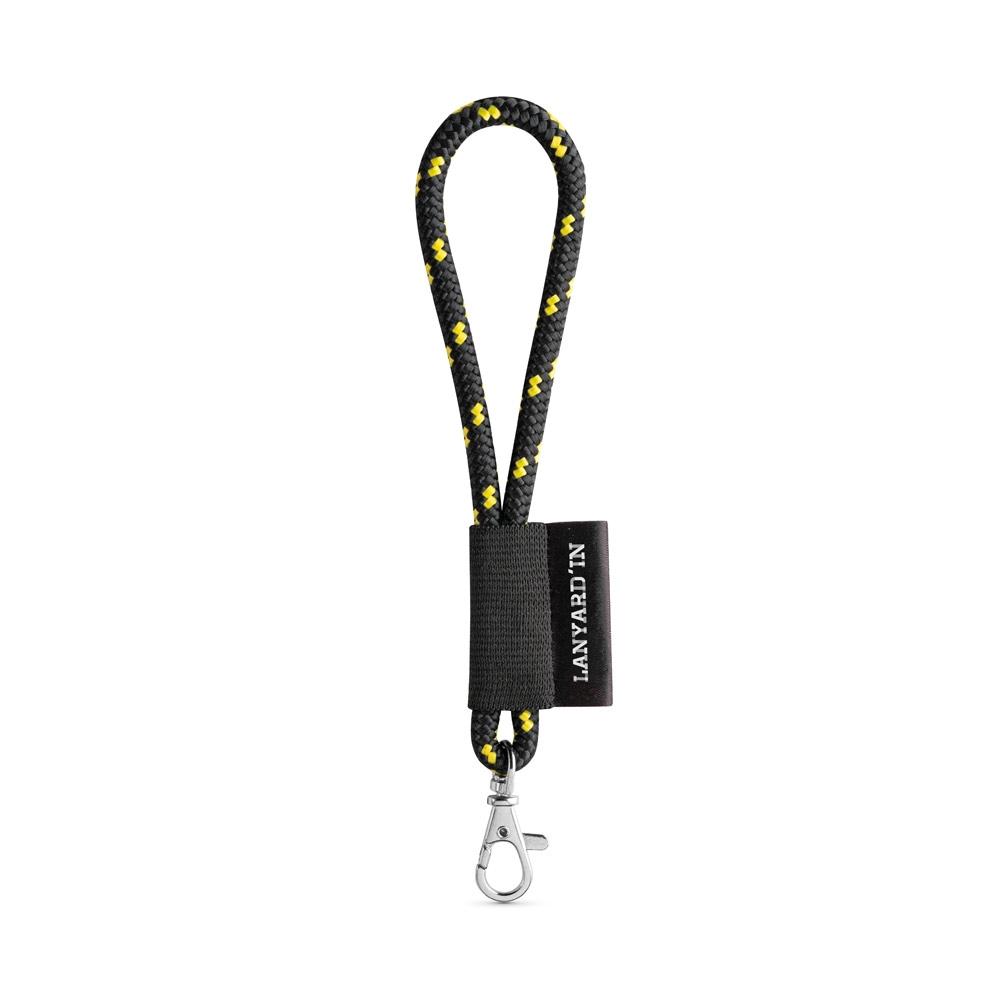 Lanyard Tube Short Set. Modele standard 357 - Negru/Galben