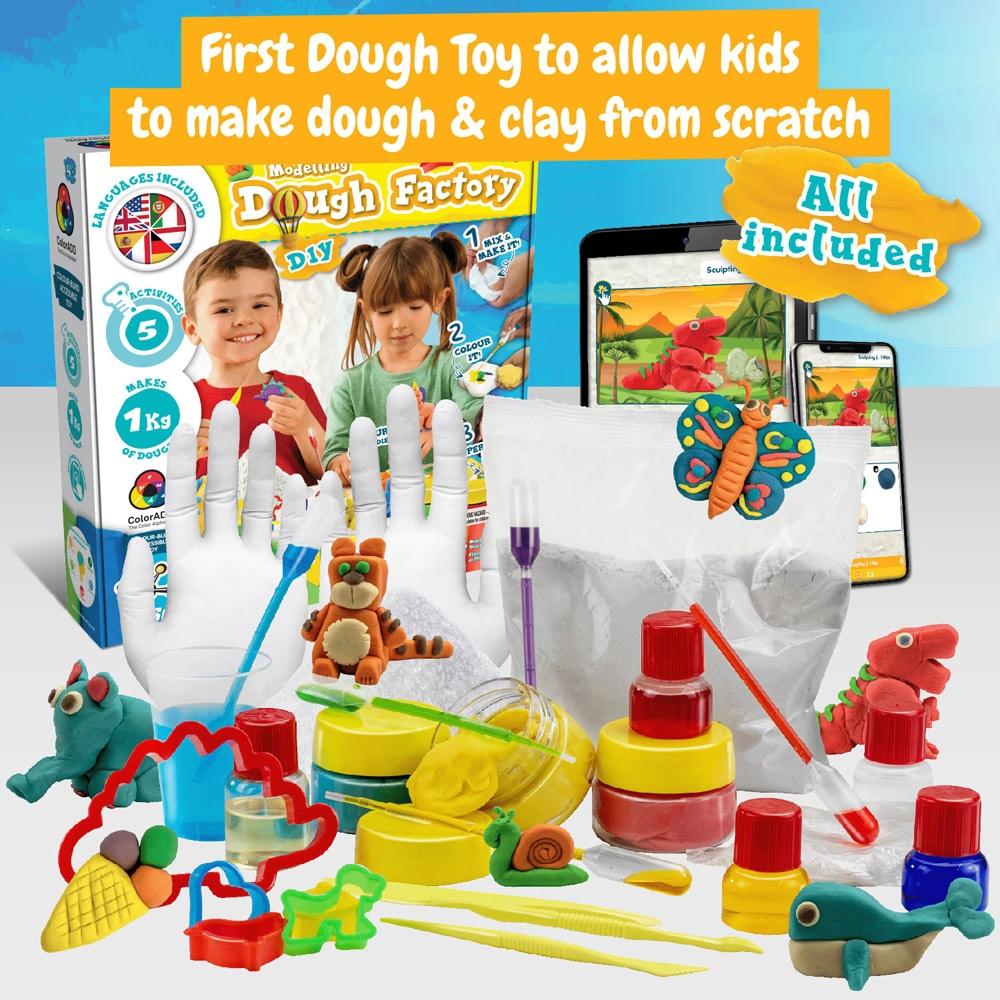 Modeling Dough Factory Kit II. Joc educațional furnizat cu o pungă de cadou pliabilă 190T Negru