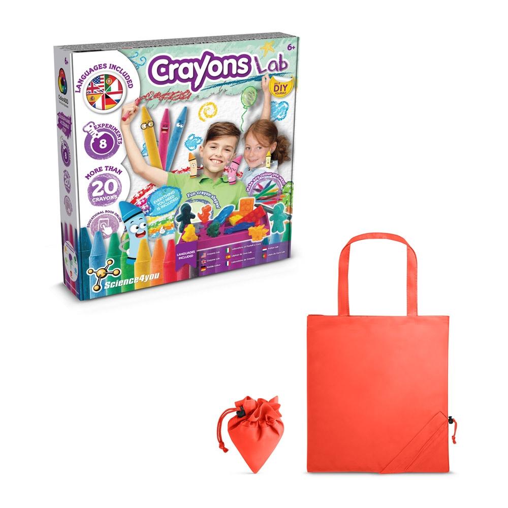 Crayon Factory Kit II. Joc educațional furnizat cu o pungă de cadou pliabilă 190T Roșu