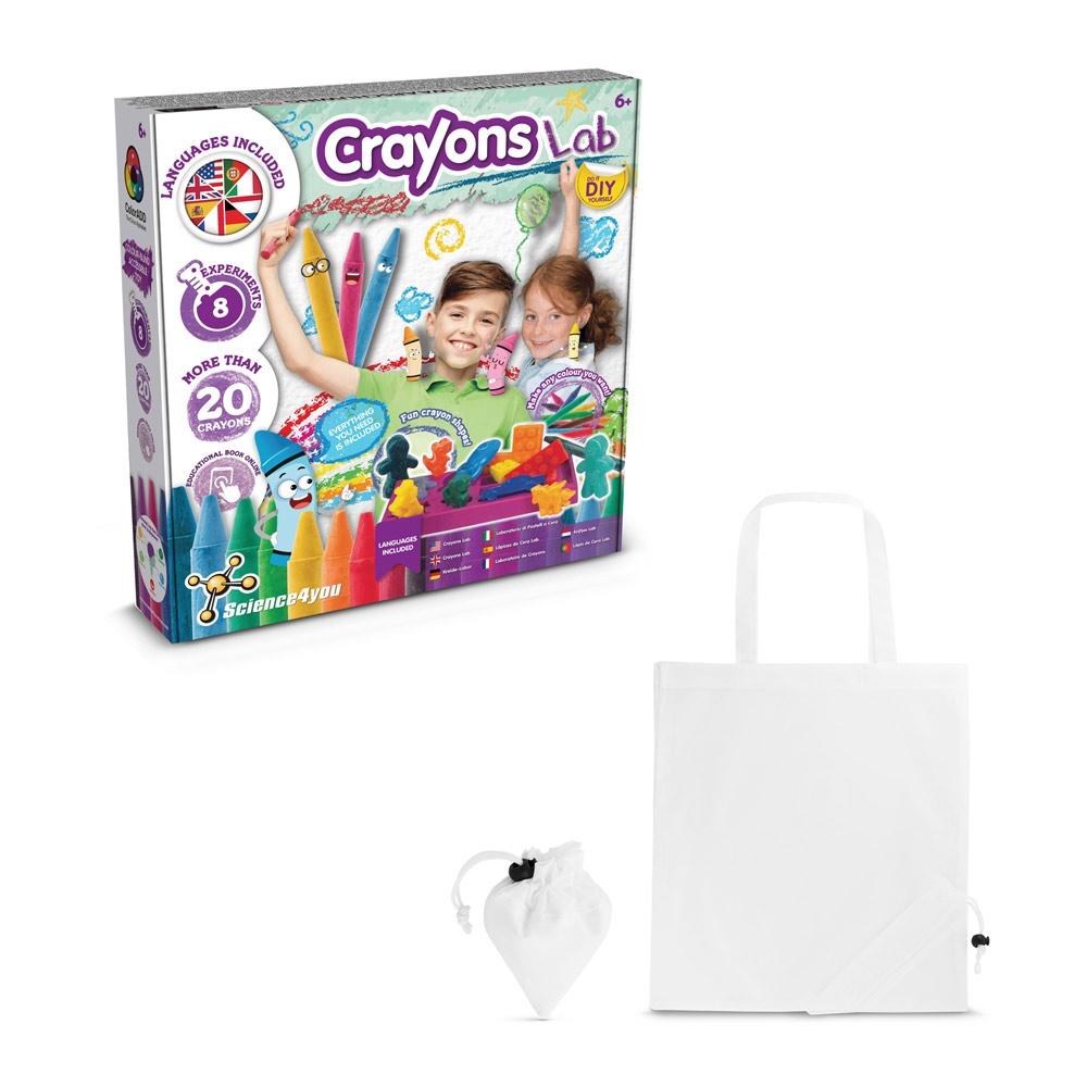 Crayon Factory Kit II. Joc educațional furnizat cu o pungă de cadou pliabilă 190T Alb