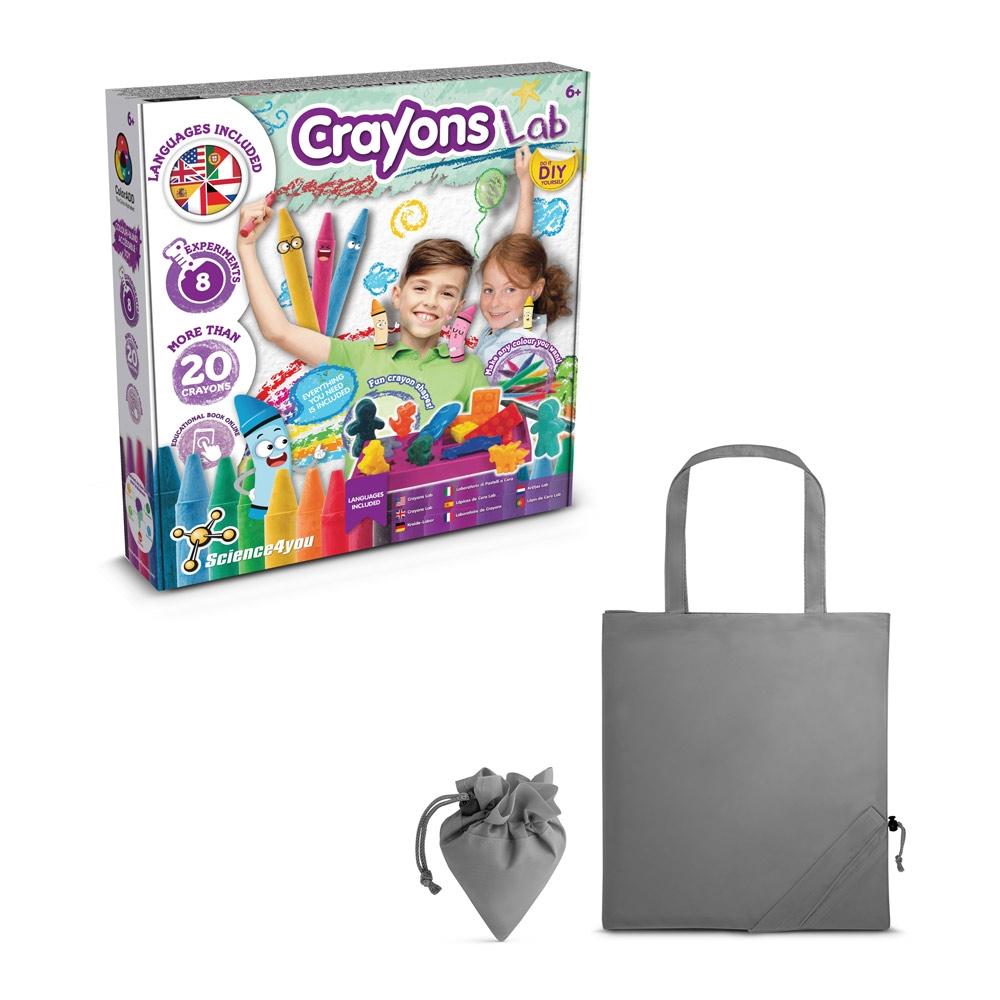 Crayon Factory Kit II. Joc educațional furnizat cu o pungă de cadou pliabilă 190T Gri