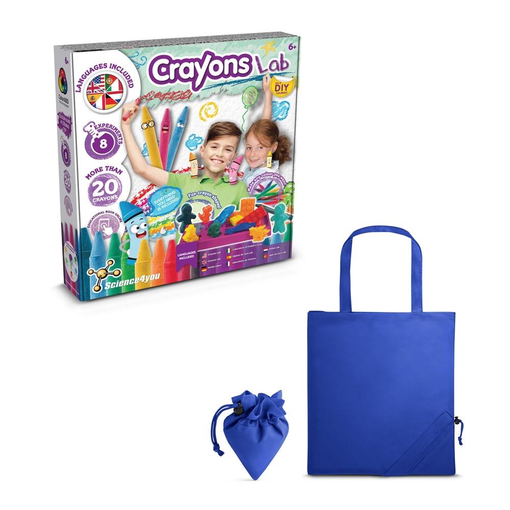 Crayon Factory Kit II. Joc educațional furnizat cu o pungă de cadou pliabilă 190T Albastru Royal