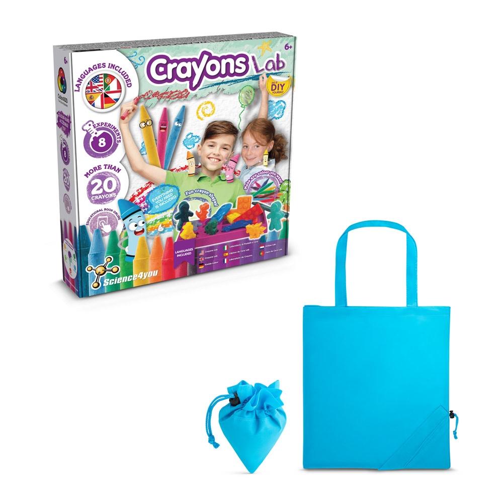 Crayon Factory Kit II. Joc educațional furnizat cu o pungă de cadou pliabilă 190T Albastru deschis