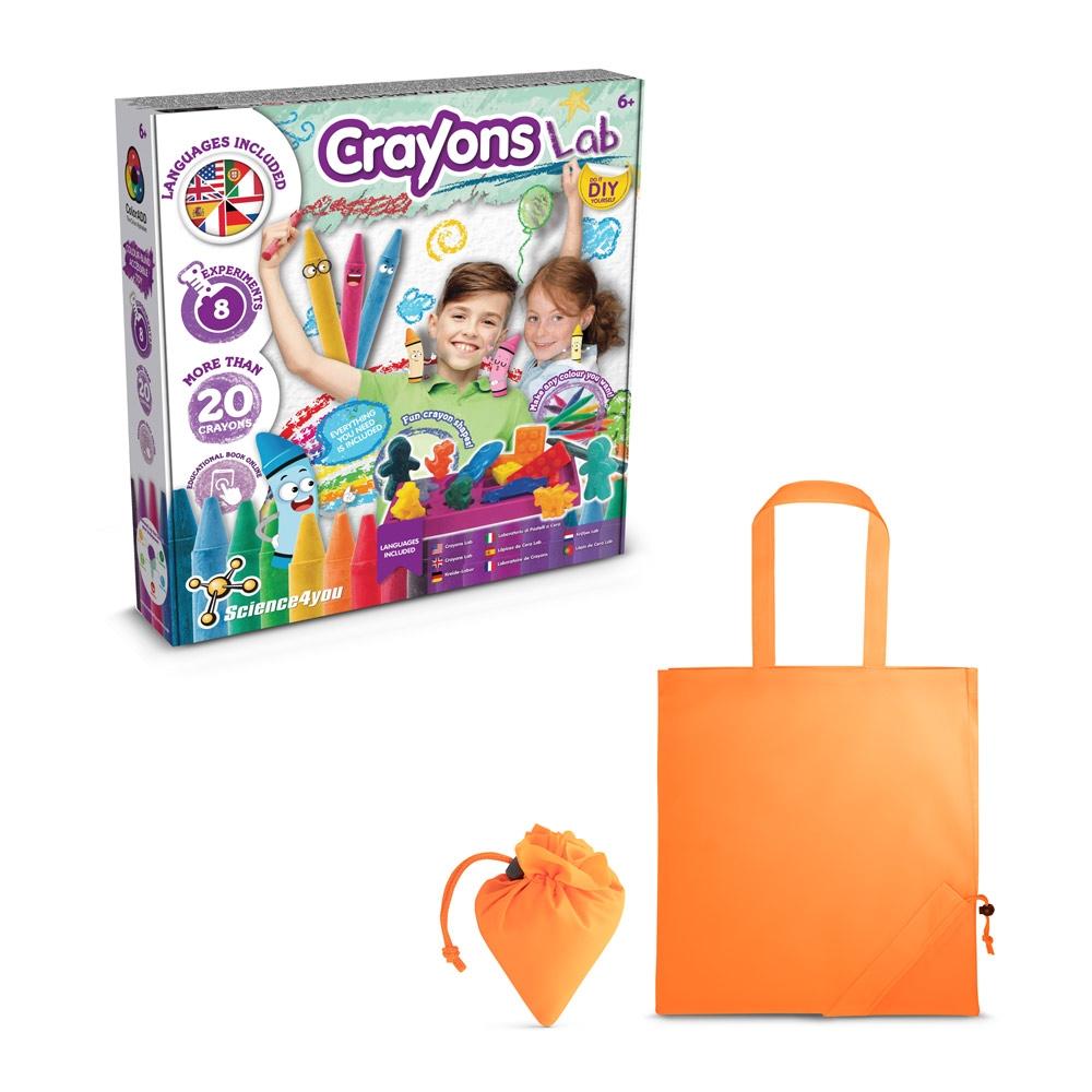 Crayon Factory Kit II. Joc educațional furnizat cu o pungă de cadou pliabilă 190T Portocaliu