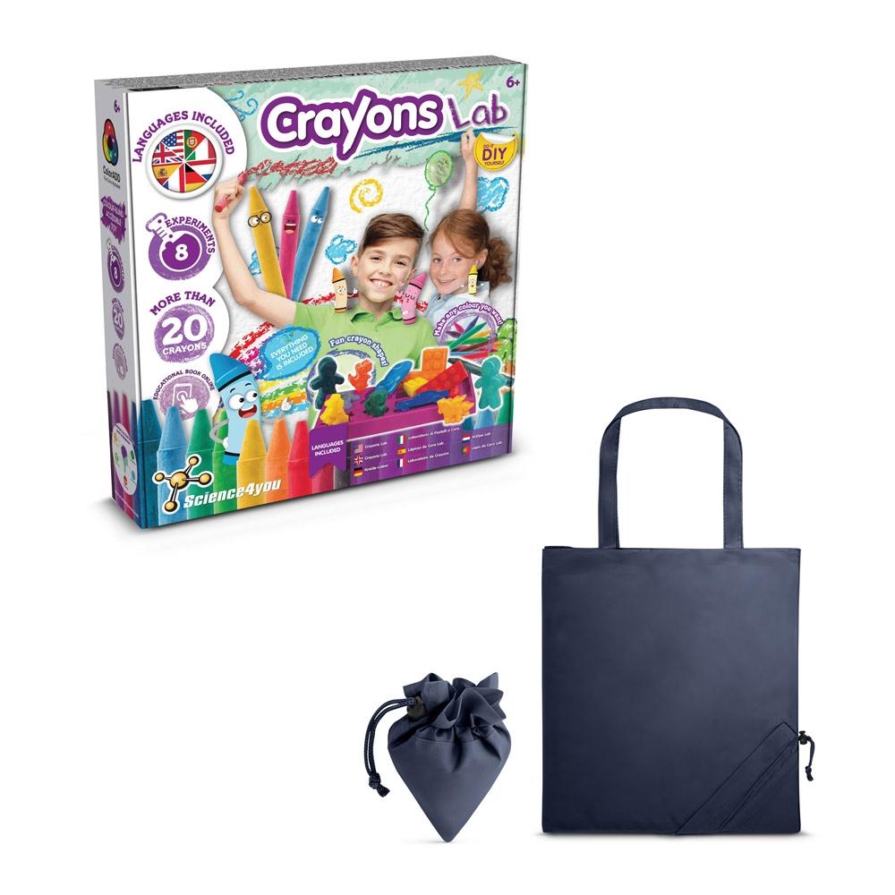 Crayon Factory Kit II. Joc educațional furnizat cu o pungă de cadou pliabilă 190T Albastru marin