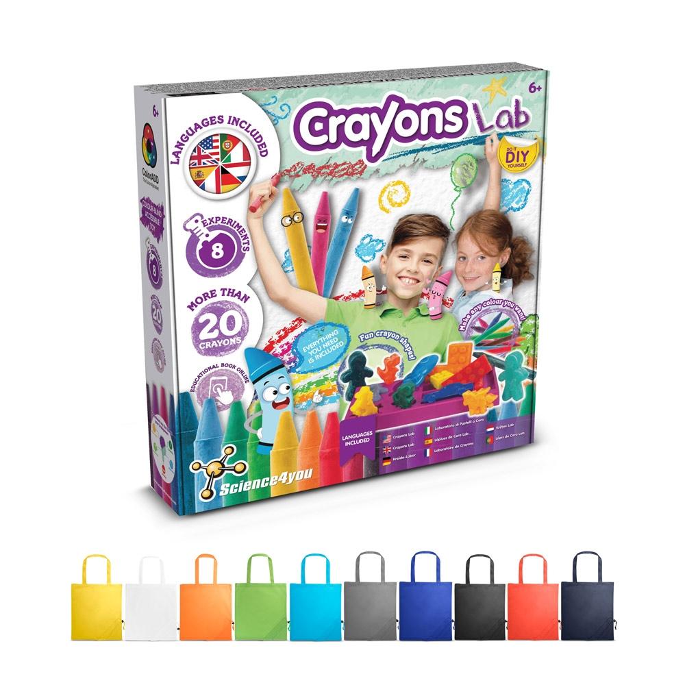 Crayon Factory Kit II. Joc educațional furnizat cu o pungă de cadou pliabilă 190T Negru
