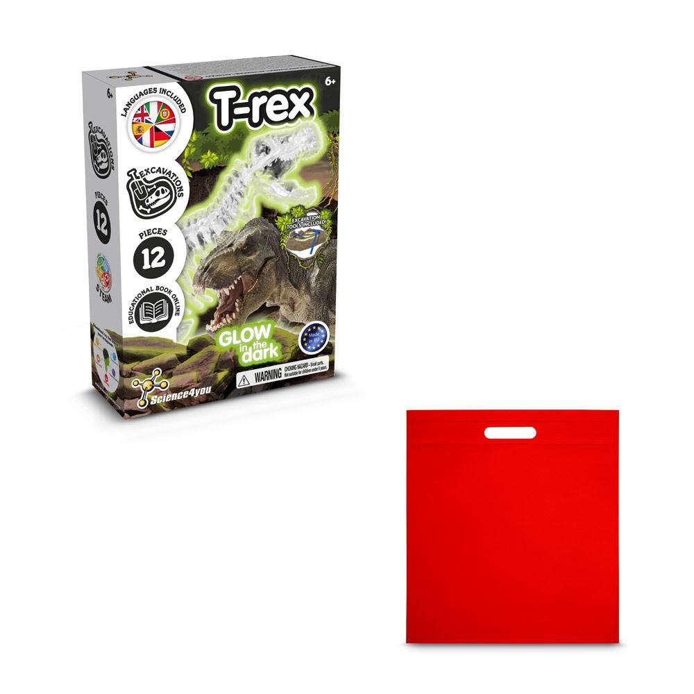 Fossil Excavation Kit IV. Joc educațional furnizat cu o pungă cadou nețesută (80 g/m²) Roșu