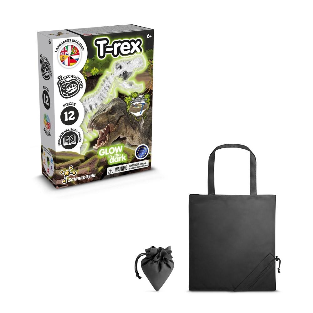 Fossil Excavation Kit V. Joc educațional furnizat cu o pungă de cadou pliabilă 190T Negru