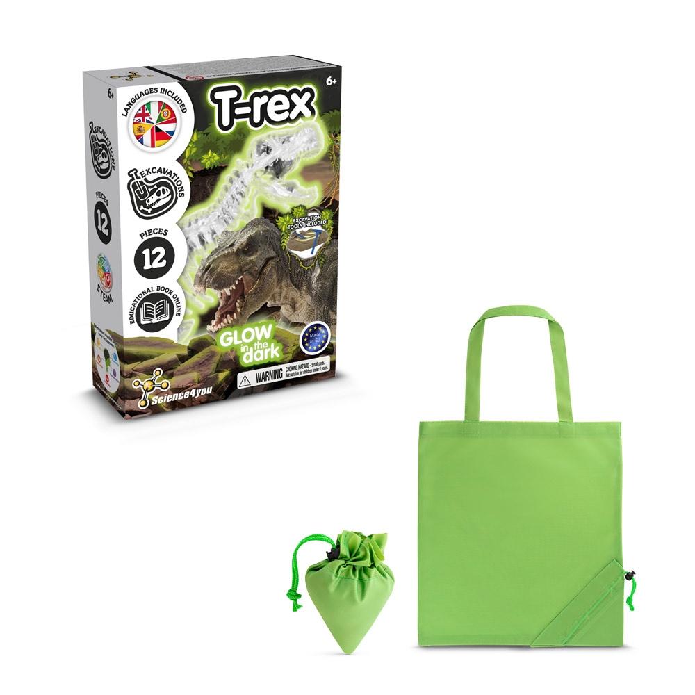Fossil Excavation Kit V. Joc educațional furnizat cu o pungă de cadou pliabilă 190T Verde deschis