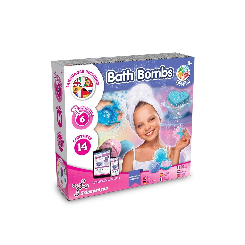Bath Bombs Kit III. Joc educațional furnizat cu o pungă cadou din hârtie kraft (115 g/m²) Natural