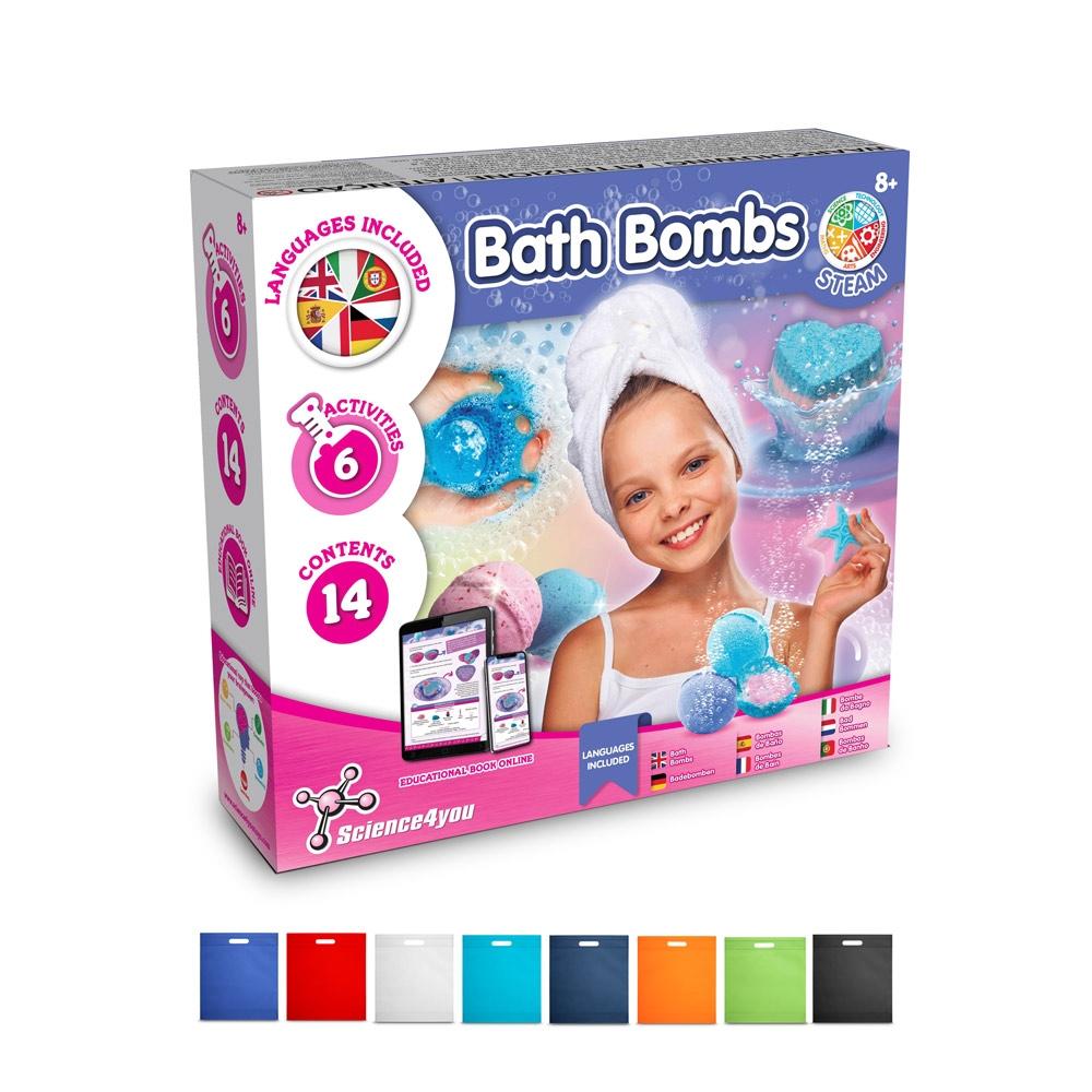 Bath Bombs Kit IV. Joc educațional furnizat cu o pungă cadou nețesută (80 g/m²) Portocaliu