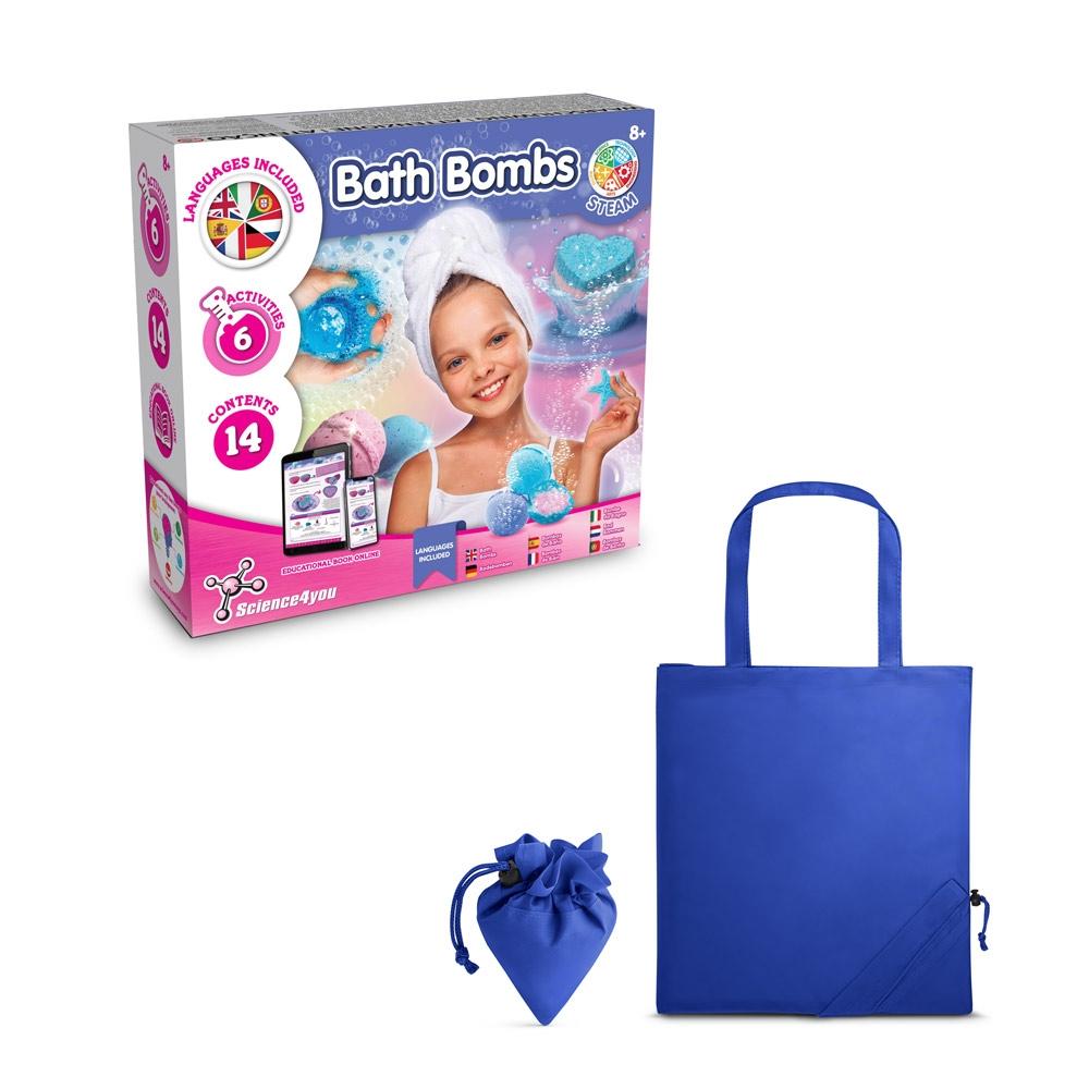 Bath Bombs Kit V. Joc educațional furnizat cu o pungă de cadou pliabilă 190T Albastru Royal